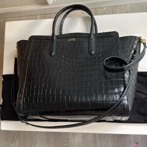 New Ralph Lauren Black Large Handbag Crossbody Tote Purse. $295.
